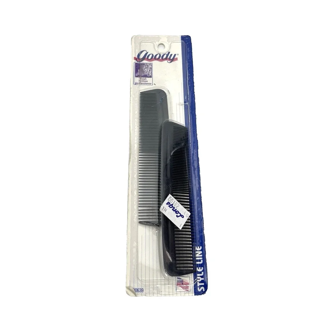 Vintage 1996 Goody Unbreakable Hair Combs 2 Pack #00639 USA Made 5
